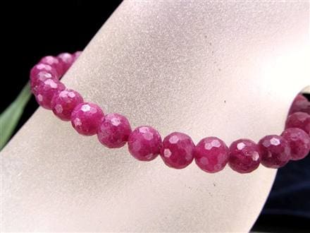 ルビー 紅玉 ミラーボールカット ブレスレット ピンクサファイア