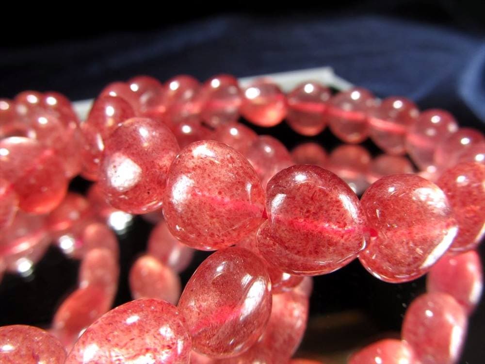 ピンクエピドート・シスト マンガノエピドートシスト アフリカンストロベリー ブレスレット ハート