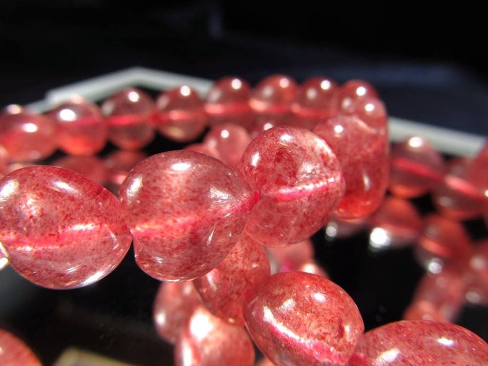 ピンクエピドート・シスト マンガノエピドートシスト アフリカンストロベリー ブレスレット ハート