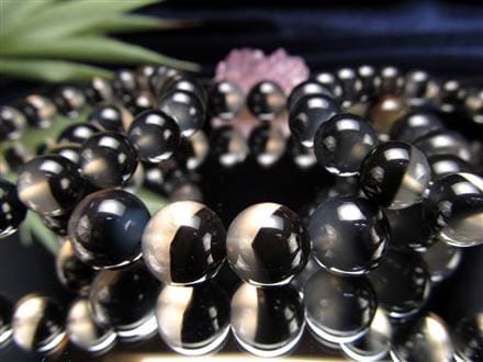 アゲート ブレスレット ツートン ブラック 瑪瑙