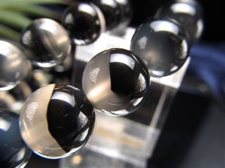 アゲート ブレスレット ツートン ブラック 瑪瑙