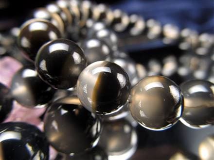 アゲート ブレスレット ツートン ブラック 瑪瑙