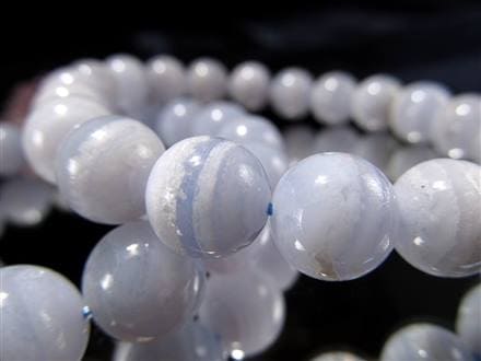 アゲート ブルーレース ブレスレット 瑪瑙 ビーズ