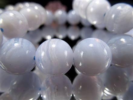 アゲート ブルーレース ブレスレット 瑪瑙 ビーズ