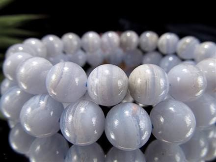 アゲート ブルーレース ブレスレット 瑪瑙 ビーズ
