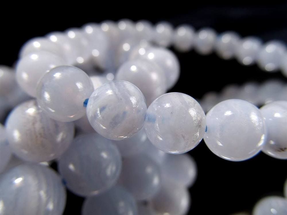 アゲート ブルーレース ブレスレット 瑪瑙 ビーズ