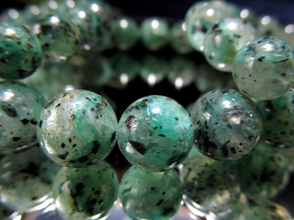 バイオタイトインクォーツ ブレスレット 黒雲母入り水晶 天然石 パワーストーン