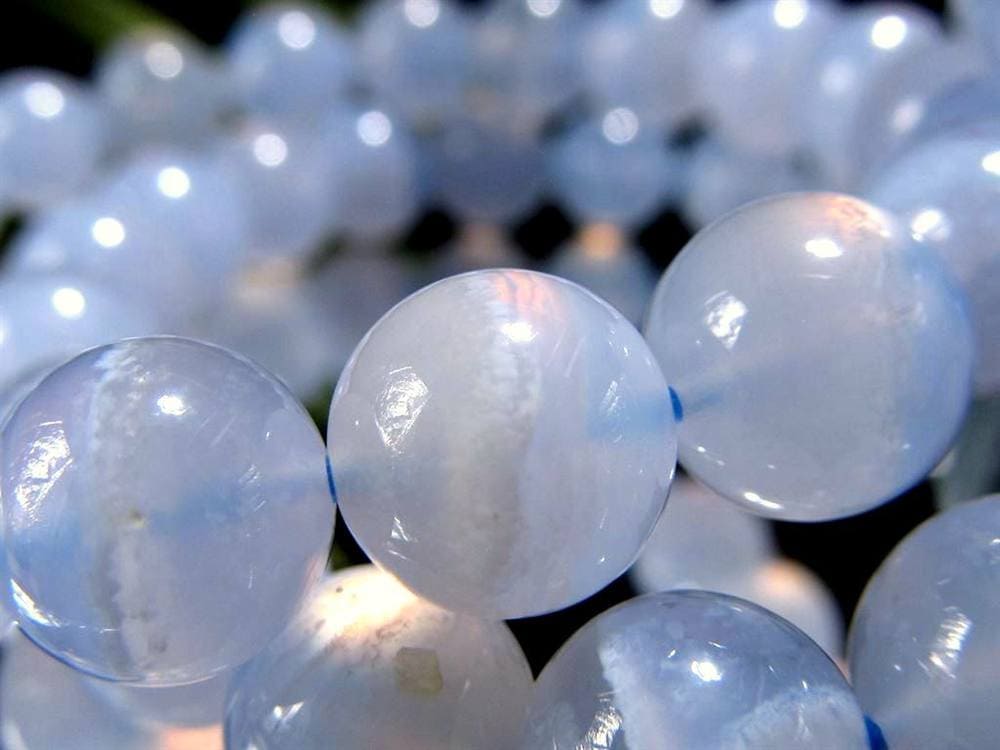 アゲート ブルーレース ブレスレット 瑪瑙 ビーズ