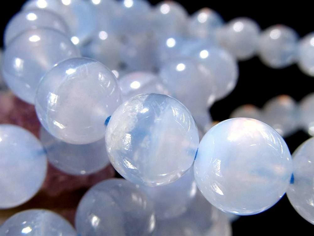 アゲート ブルーレース ブレスレット 瑪瑙 ビーズ