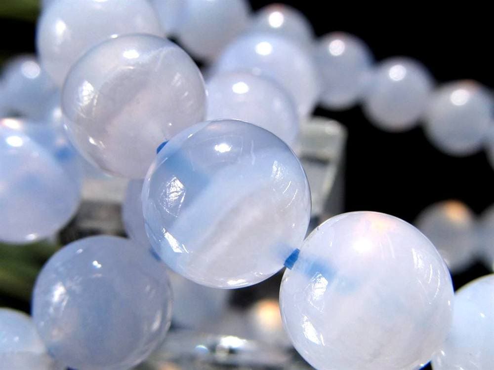 アゲート ブルーレース ブレスレット 瑪瑙 ビーズ