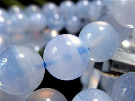 アゲート ブルーレース ブレスレット 瑪瑙 ビーズ