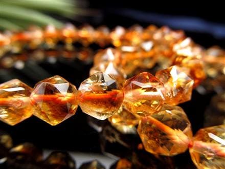 シトリン 黄水晶 スターカット ブレスレット 11月誕生石