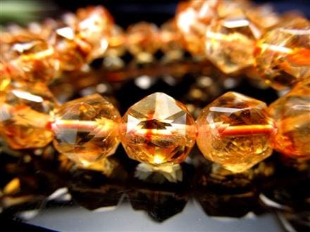 シトリン 黄水晶 スターカット ブレスレット 11月誕生石