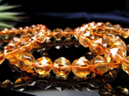 シトリン 黄水晶 スターカット ブレスレット 11月誕生石