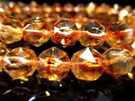 シトリン 黄水晶 スターカット ブレスレット 11月誕生石