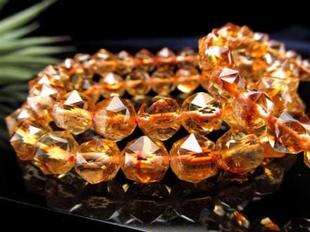 シトリン 黄水晶 スターカット ブレスレット 11月誕生石