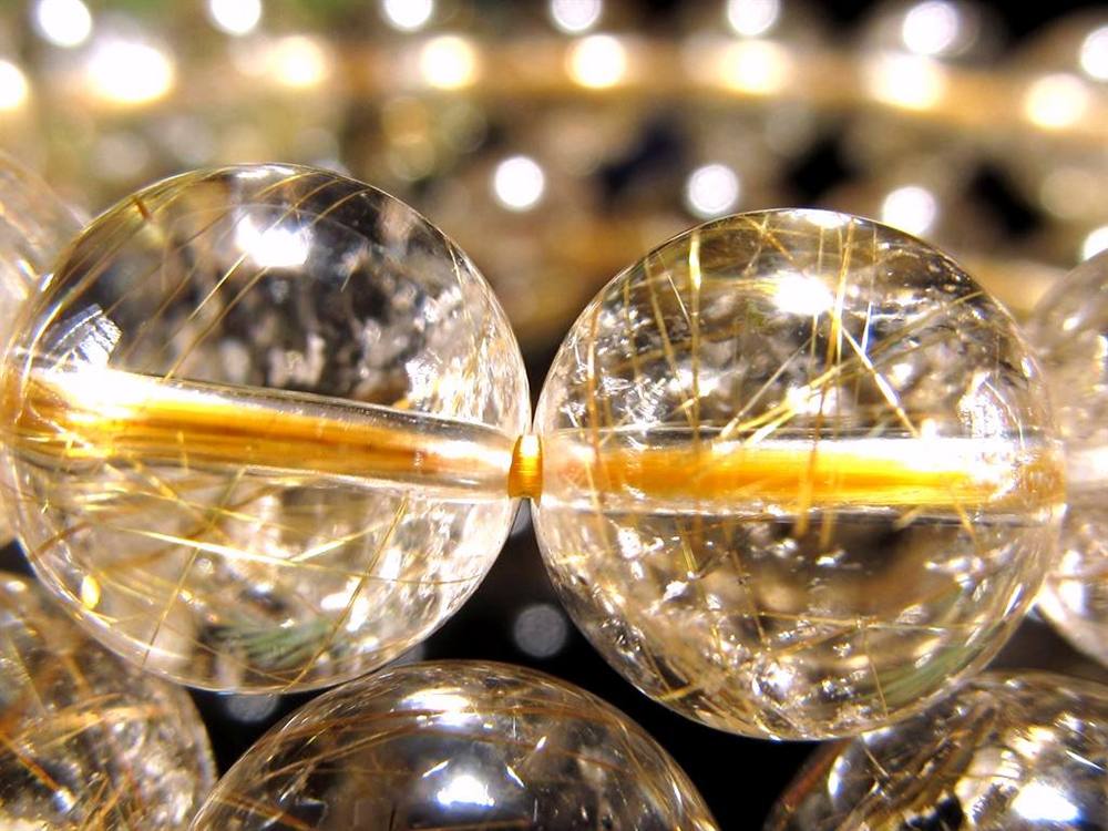 ゴールドルチルクォーツ ブレスレット ゴールドルチル ルチルレイテッドクォーツ 金針水晶