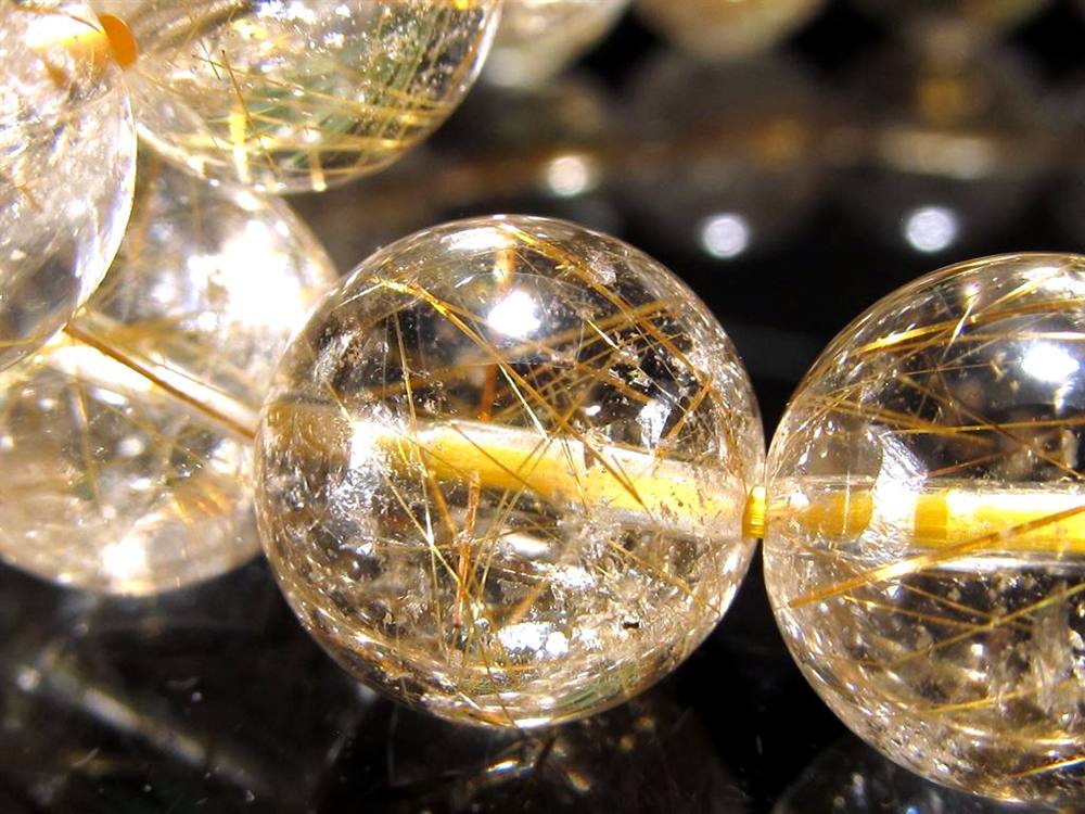 ゴールドルチルクォーツ ブレスレット ゴールドルチル ルチルレイテッドクォーツ 金針水晶