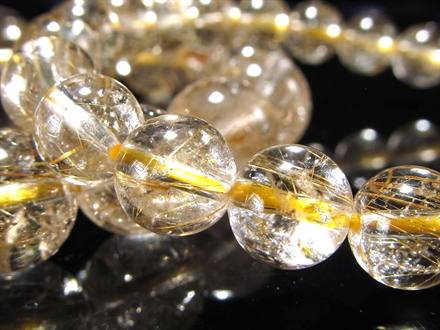 ゴールドルチルクォーツ ブレスレット ゴールドルチル ルチルレイテッドクォーツ 金針水晶