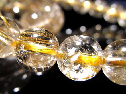 ゴールドルチルクォーツ ブレスレット ゴールドルチル ルチルレイテッドクォーツ 金針水晶