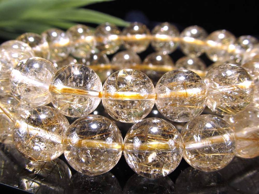 ゴールドルチルクォーツ ブレスレット ゴールドルチル ルチルレイテッドクォーツ 金針水晶