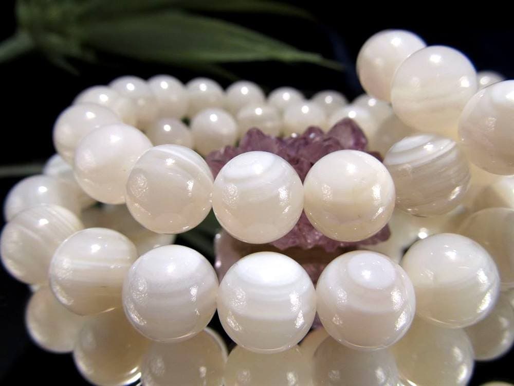 アゲート ホワイトアゲート 天眼 ブレスレット 瑪瑙