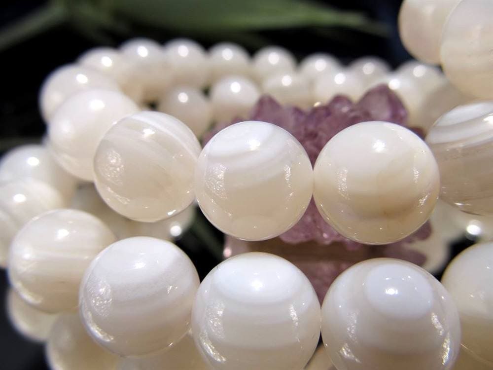 アゲート ホワイトアゲート 天眼 ブレスレット 瑪瑙