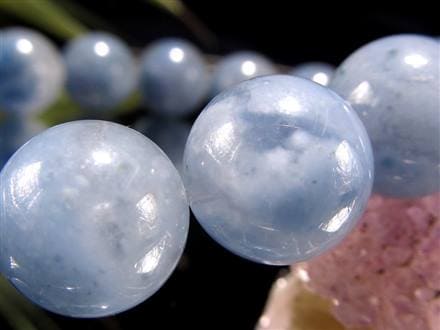 ブルーガーデンクォーツ デュモルチェライト ブレスレット ガーデンクォーツ インクォーツ