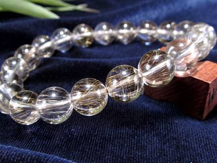 シルバールチル ルチルクォーツ ブレスレット シルバールチルクォーツ 二酸化チタン 仕事運