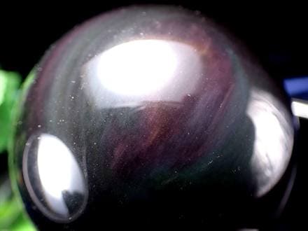 オブシディアン 丸玉 シラー 黒曜石 置物 天然石