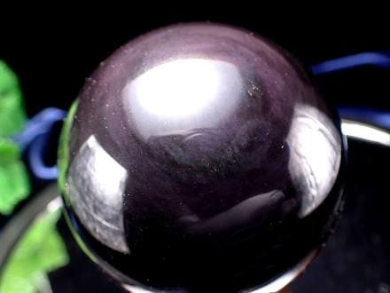 オブシディアン 丸玉 シラー 黒曜石 置物 天然石