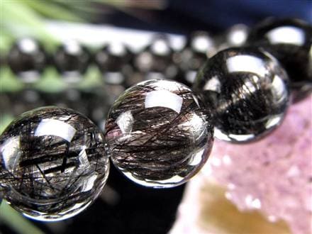 ルチルクォーツ ブラックルチル ブレスレット 天然石 パワーストーン