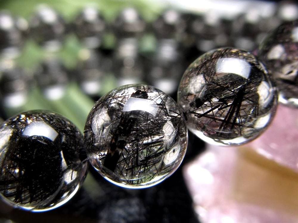 ルチルクォーツ ブラックルチル ブレスレット 天然石 パワーストーン