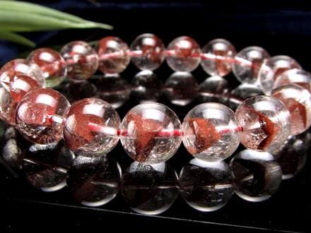 ファントムクォーツ 幻影水晶 ブレスレット レッドファントム 赤富士