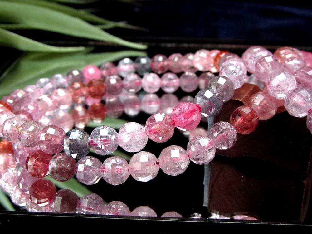 ブレスレット 多面カット デザイン 天然石 シンプル