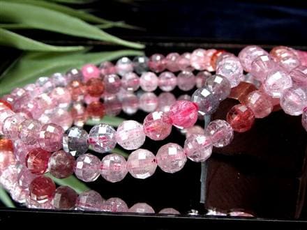 ブレスレット 多面カット デザイン 天然石 シンプル