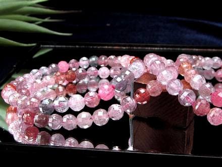 ブレスレット 多面カット デザイン 天然石 シンプル