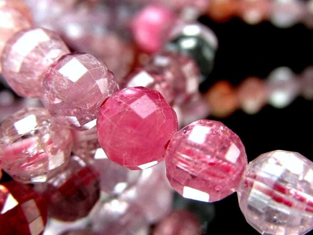 ブレスレット 多面カット デザイン 天然石 シンプル