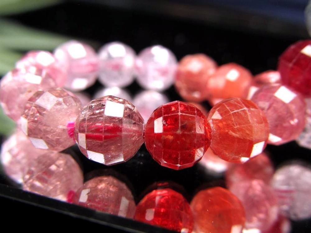 ブレスレット 多面カット デザイン 天然石 シンプル