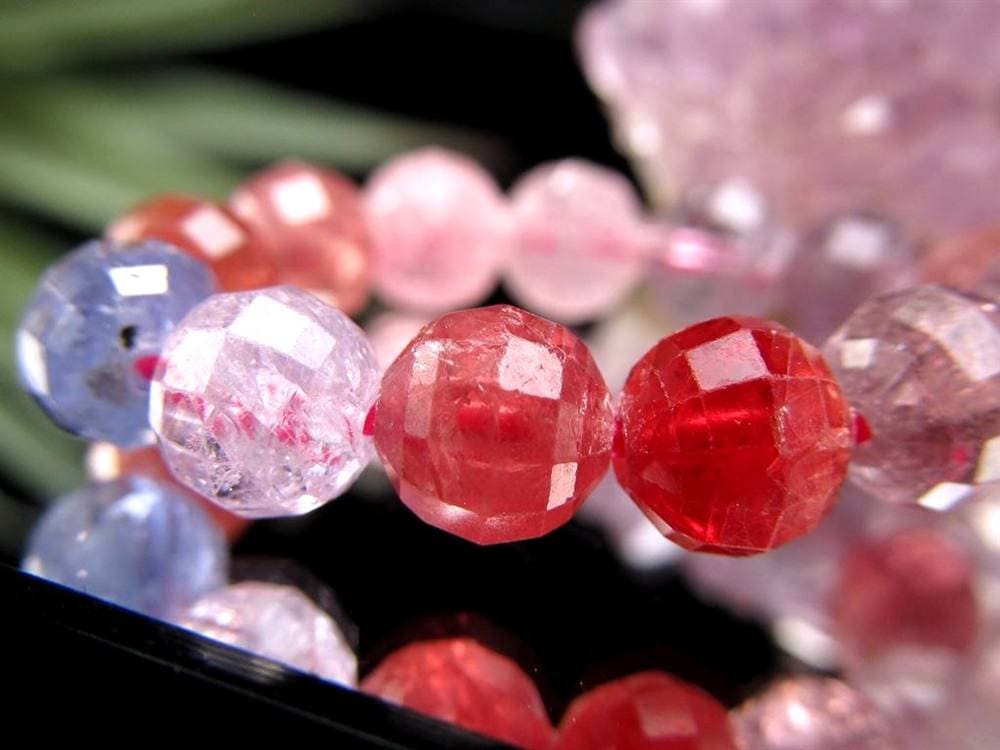 ブレスレット 多面カット デザイン 天然石 シンプル