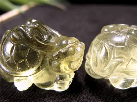 リビアングラス 龍亀 ロングイ 彫刻 置物