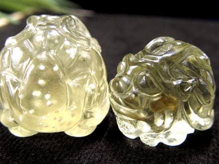 リビアングラス 龍亀 ロングイ 彫刻 置物