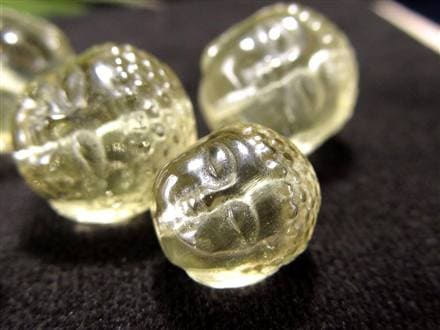 リビアングラス 隕石 仏頭 仏 ビーズ