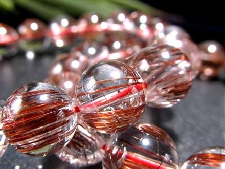 レッド ブラウン ルチルクォーツ ブレスレット ルチルレイテッドクォーツ