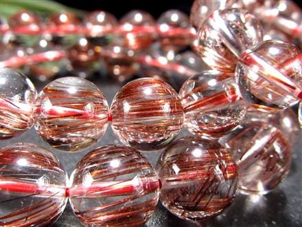 レッド ブラウン ルチルクォーツ ブレスレット ルチルレイテッドクォーツ