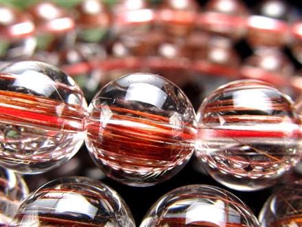 レッド ブラウン ルチルクォーツ ブレスレット ルチルレイテッドクォーツ