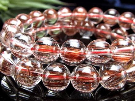 レッド ブラウン ルチルクォーツ ブレスレット ルチルレイテッドクォーツ