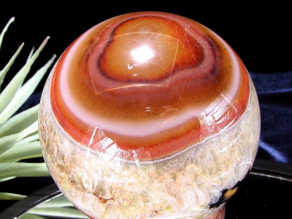 天然石インテリア 置物 天然石丸玉 アゲート