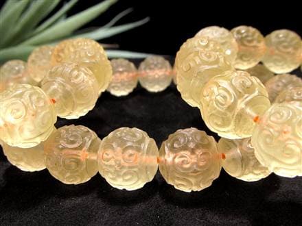 シトリン 黄水晶 ブレスレット マニコロ 摩尼車