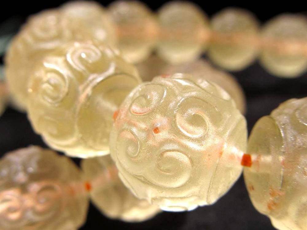 シトリン 黄水晶 ブレスレット マニコロ 摩尼車